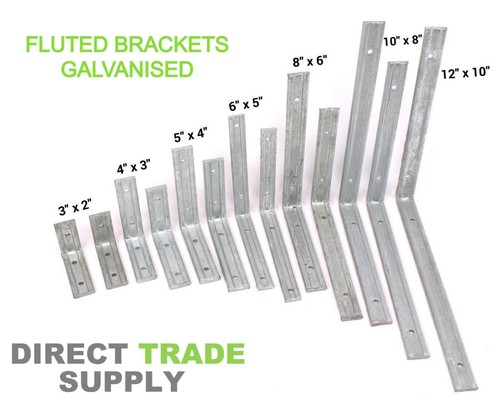 Fluted angle brackets heavy - fluted,
