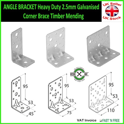 Angle bracket heavy duty 5mm - bracket, 2.5mm